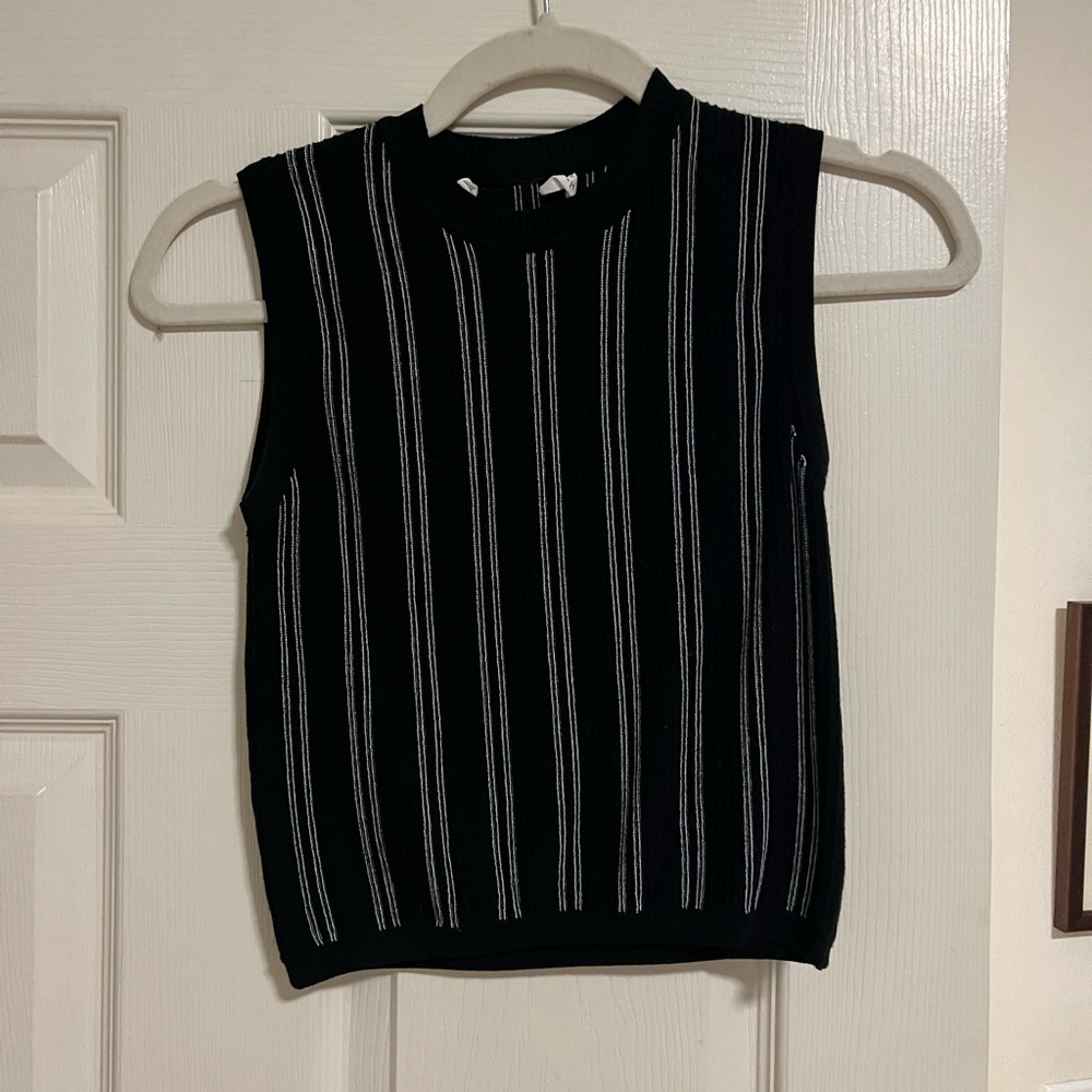 Thrifted Knit Vest-Style Top Size Small